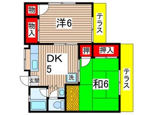 第２コ－ポ天神の物件間取画像